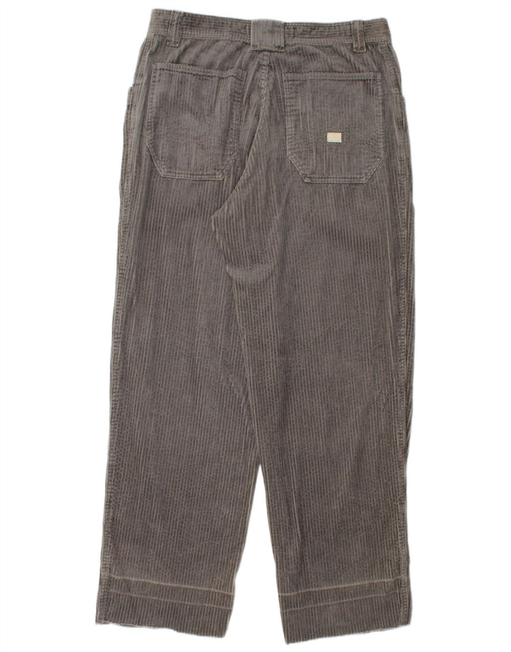 QUIKSILVER Pantaloni dritti da uomo in velluto a coste XL W36 L32 cotone grigio
