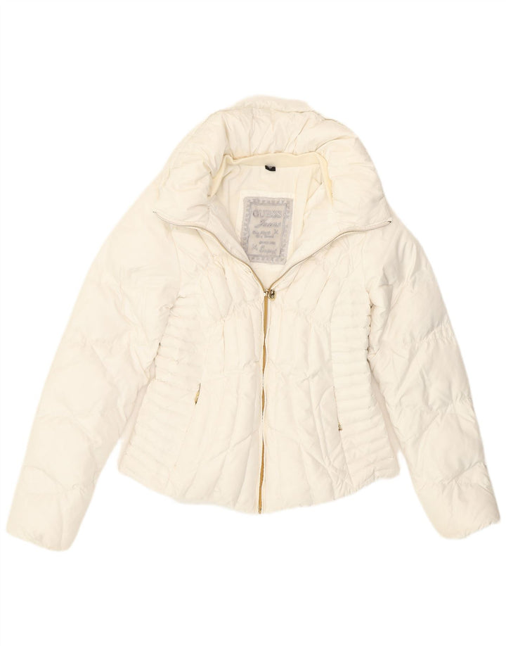 Giacca imbottita oversize da donna Guess UK 6 XS poliestere bianco