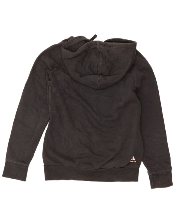 Adidas Girls Graphic Relaxed Fit Hoodie Jumper 13-14 Years Black Sports