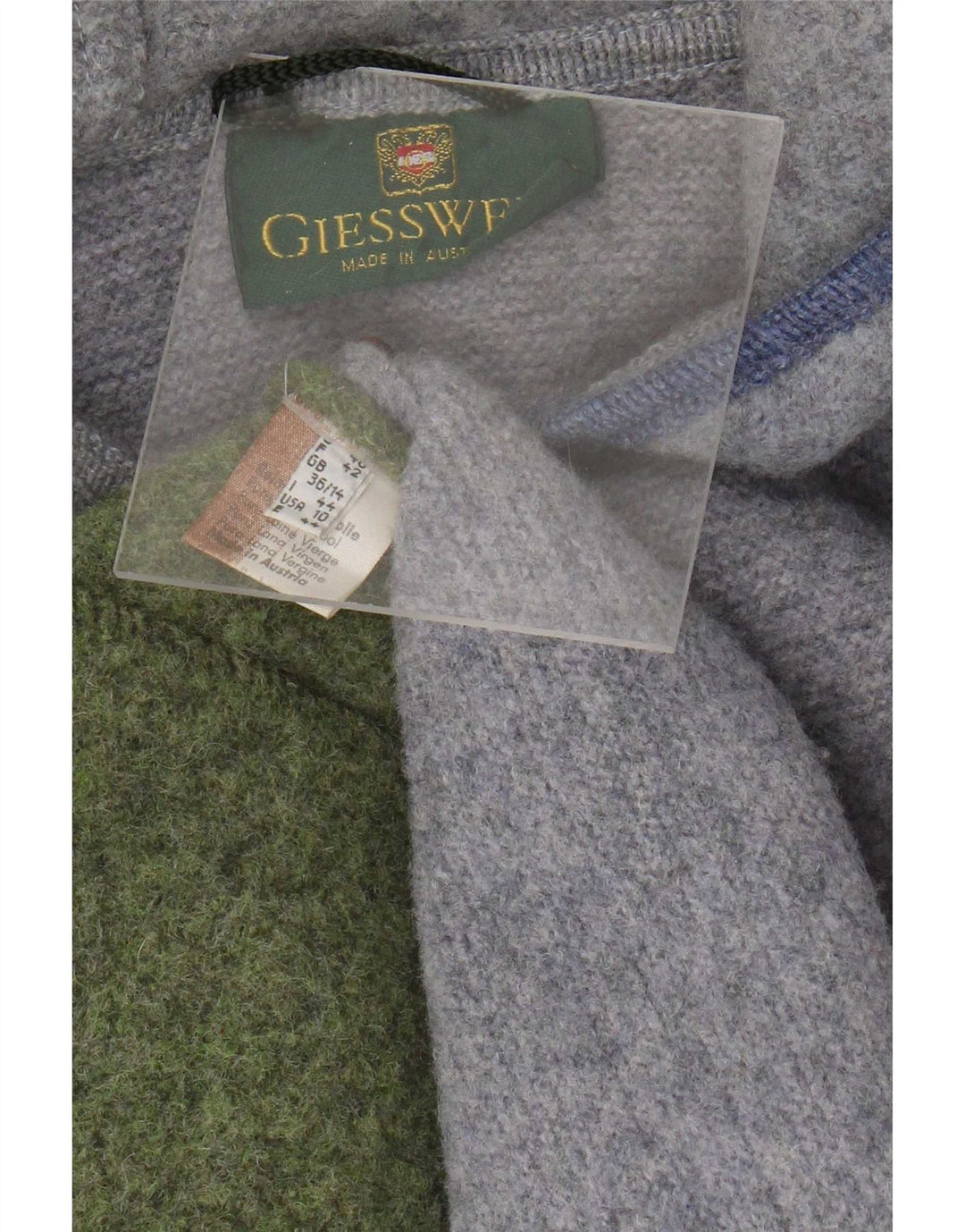 Giesswein Montgomery con cappuccio da donna UK 14 Large Grigio Colourblock