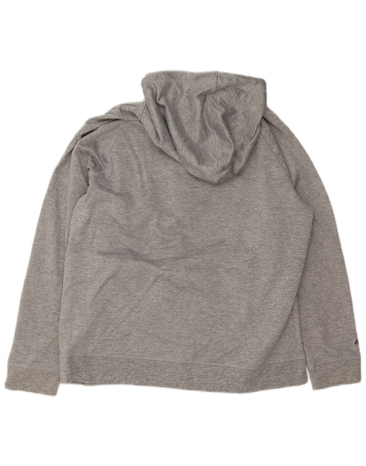 EDDIE BAUER Maglione con cappuccio e zip da uomo grande poliestere grigio