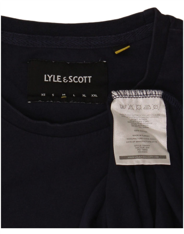 T-shirt da uomo Lyle & Scott Top in cotone blu navy medio