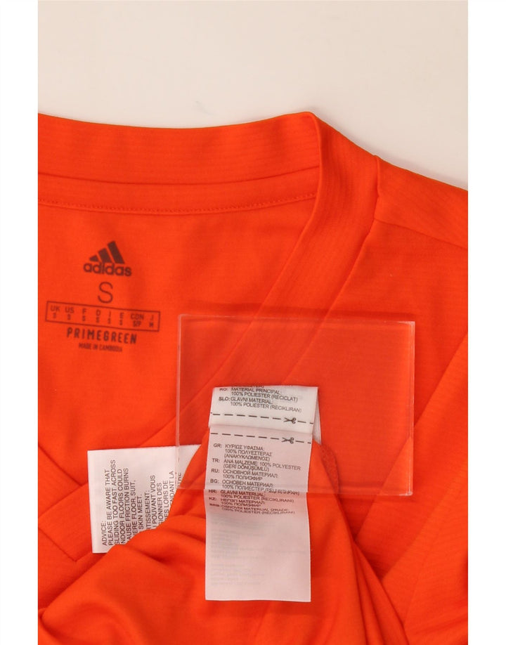 ADIDAS Womens Aeroready Top Long Sleeve UK 10 Small Orange Polyester Vintage Adidas and Second-Hand Adidas from Messina Hembry 