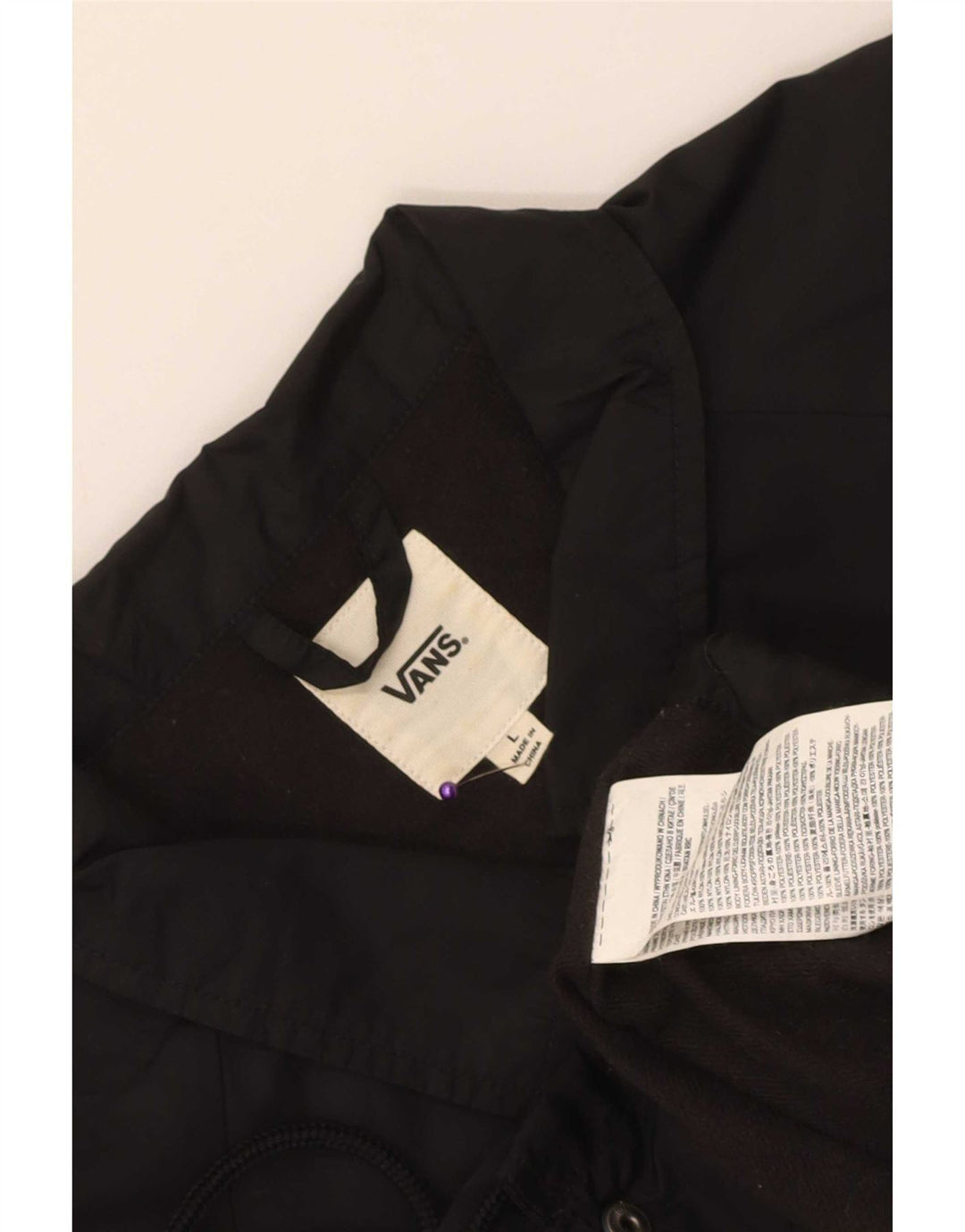 Giacca antipioggia da donna Vans UK 16 grande nylon nero