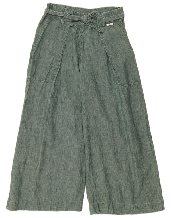 Pantaloni chino a gamba larga da donna LIU JO W30 L27 Verde