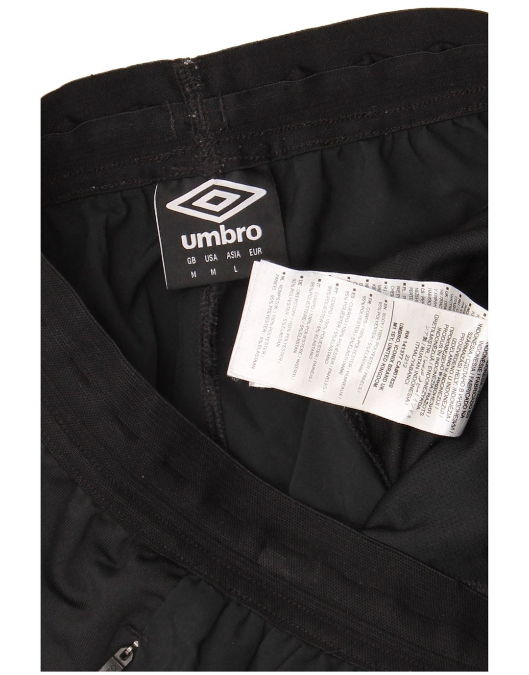 Pantaloni da tuta Umbro Brentford FC Cargo da uomo, poliestere nero medio