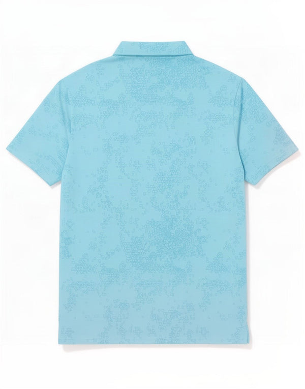 Polo Adidas da uomo XL in poliestere geometrico blu