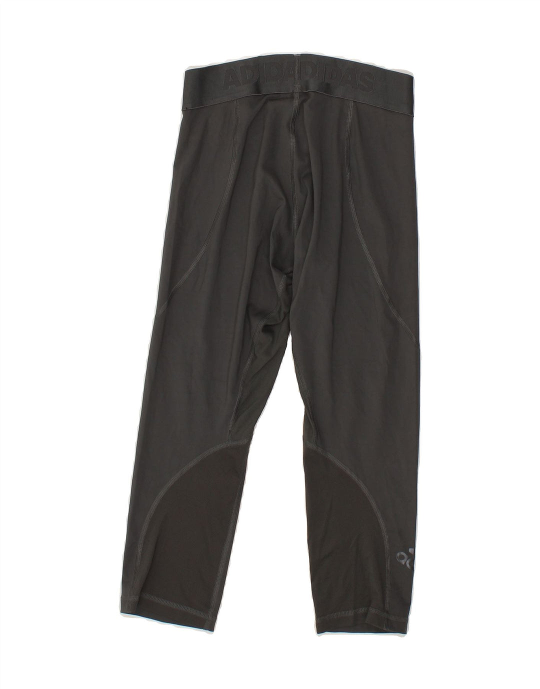 ADIDAS Womens Climacool Graphic Capri Leggings UK 14 Medium Grey Vintage Adidas and Second-Hand Adidas from Messina Hembry 
