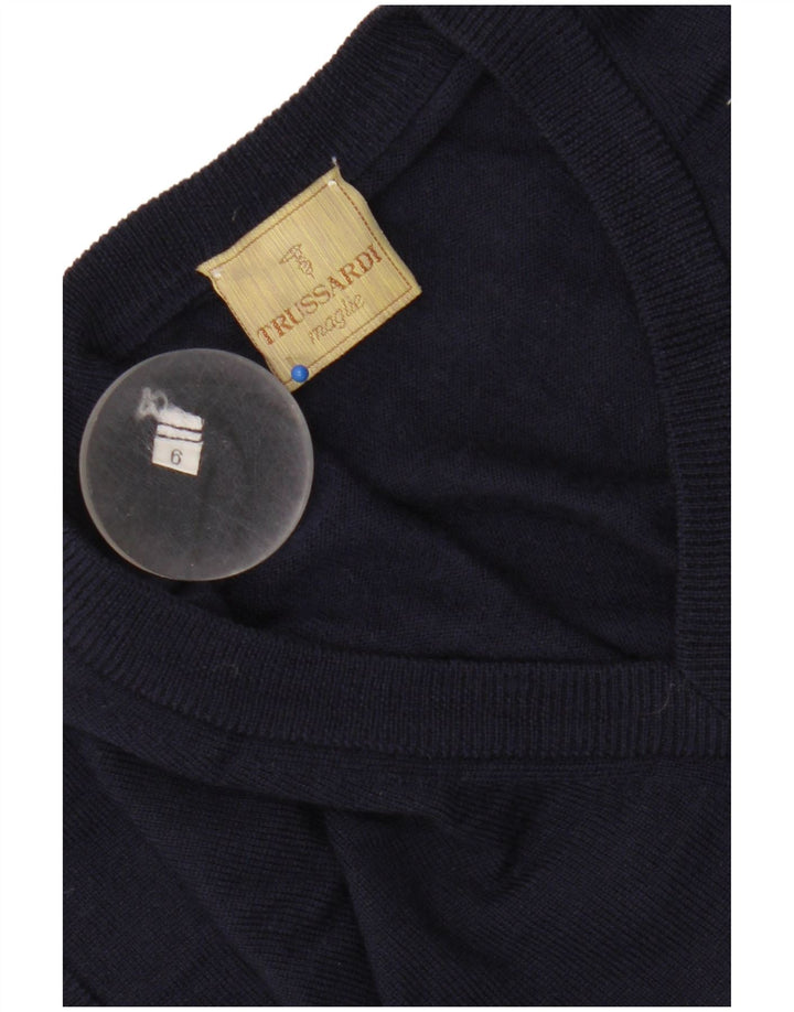 Canotta Uomo Trussardi Canotta Grande Blu Navy Lana Merino