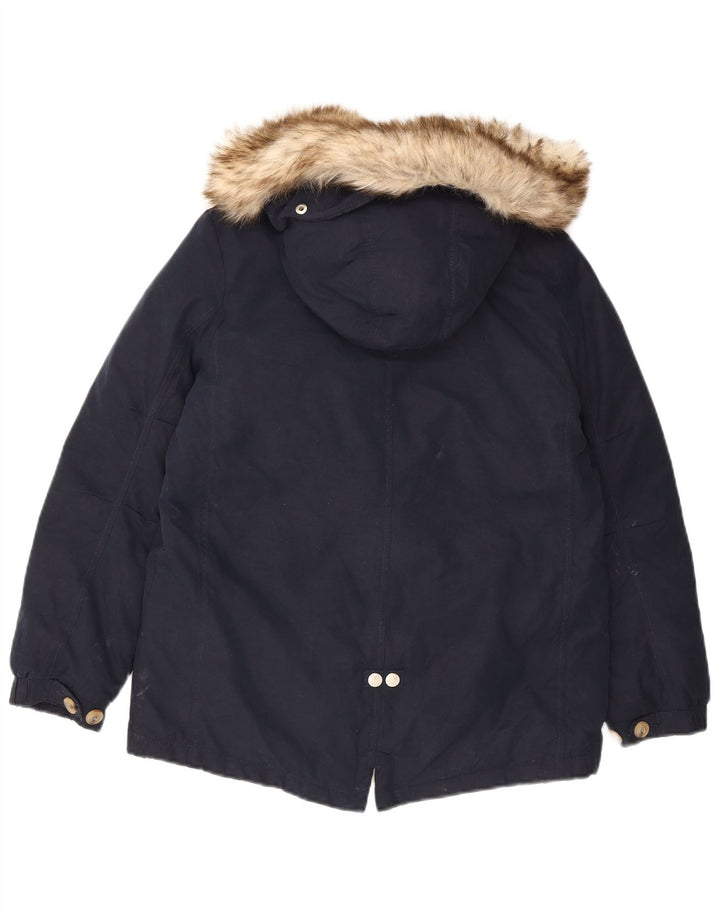 Parka con cappuccio per ragazze Massimo Dutti 11-12 anni blu navy