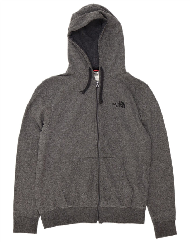 Maglione con cappuccio e zip da uomo The North Face piccolo in cotone grigio