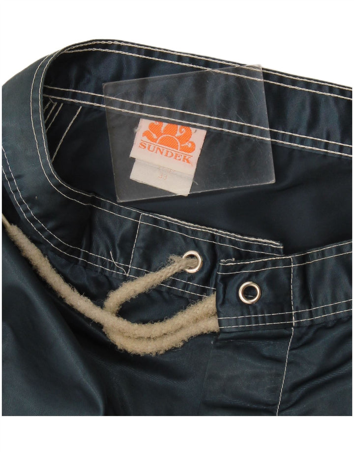 Pantaloncini da bagno da uomo Sundek in nylon color block blu medio
