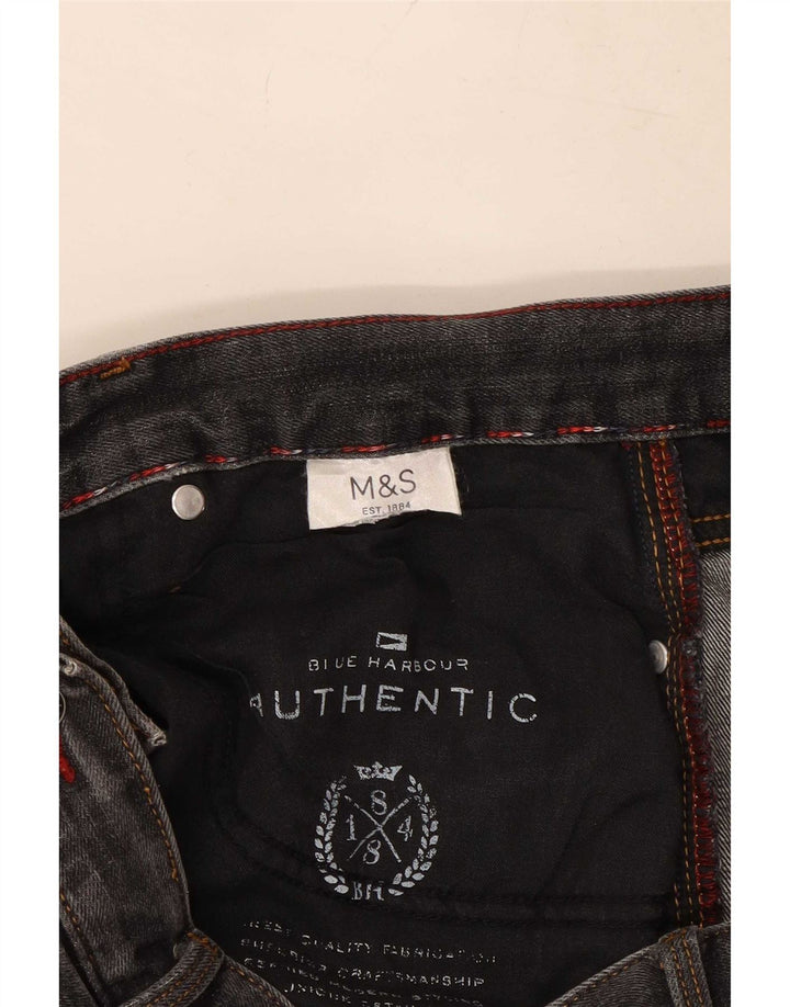 Marks & Spencer Jeans dritti da uomo blu Harbour W36 L25 Grigio