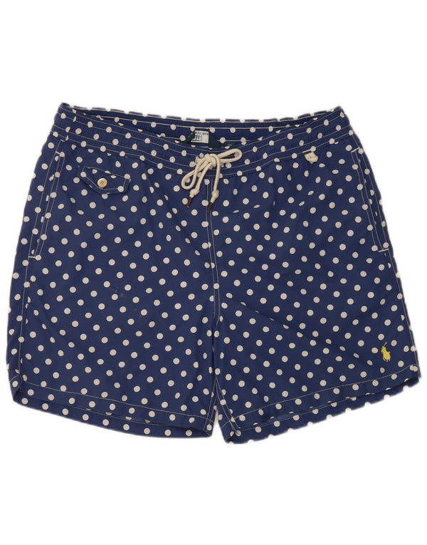 Pantaloncini da bagno da uomo Polo Ralph Lauren in nylon a pois blu medio