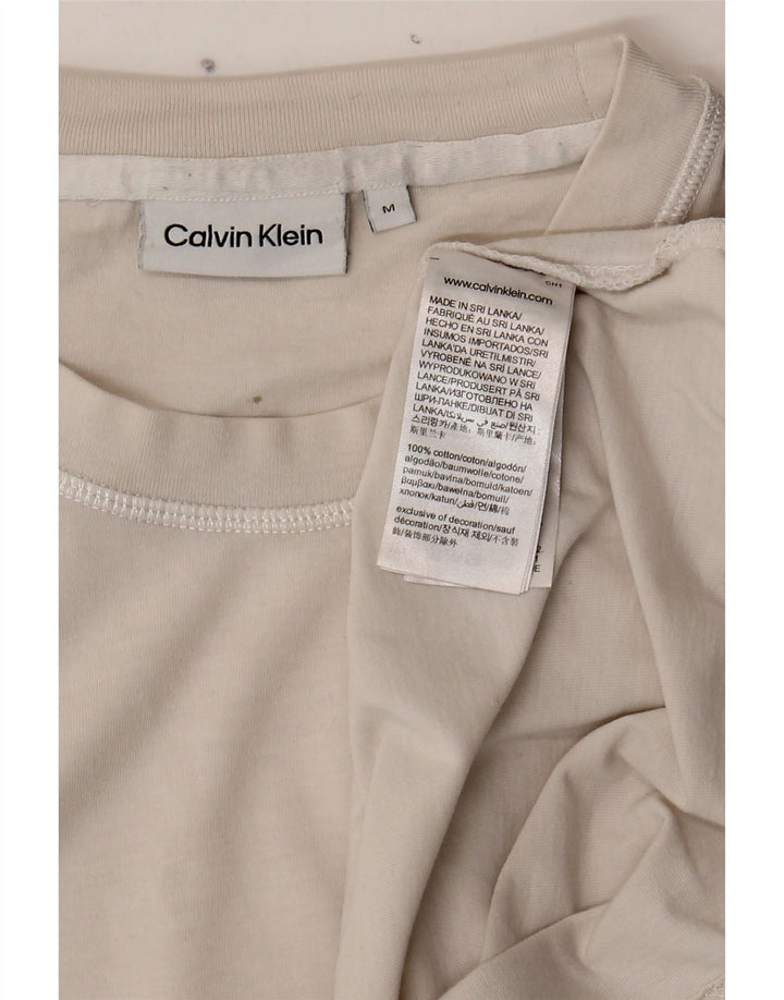 CALVIN KLEIN Mens T-Shirt Top Medium White Cotton Vintage Calvin Klein and Second-Hand Calvin Klein from Messina Hembry 