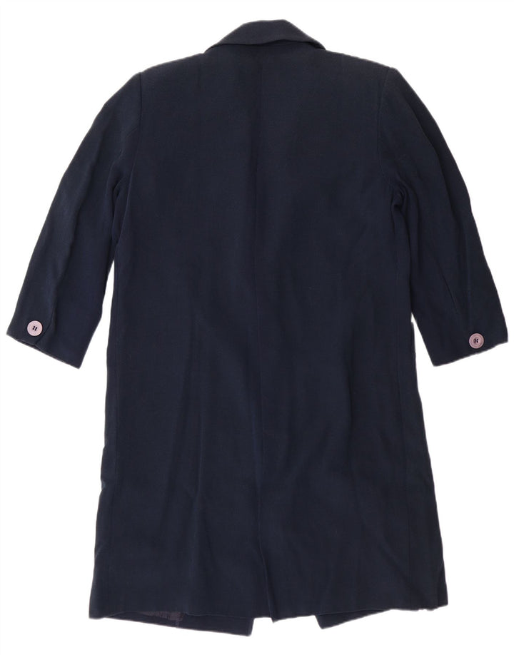 LUISA SPAGNOLI Giacca blazer a 3 bottoni da donna UK 14 medio blu navy