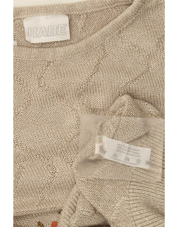 Maglione girocollo grafico da donna Rabe EU 38 Grigio medio a righe