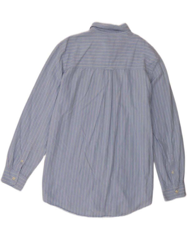 Camicia Uomo Chaps Large Blu Gessato In Cotone