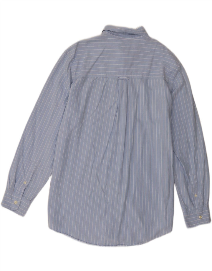 Camicia Uomo Chaps Large Blu Gessato In Cotone