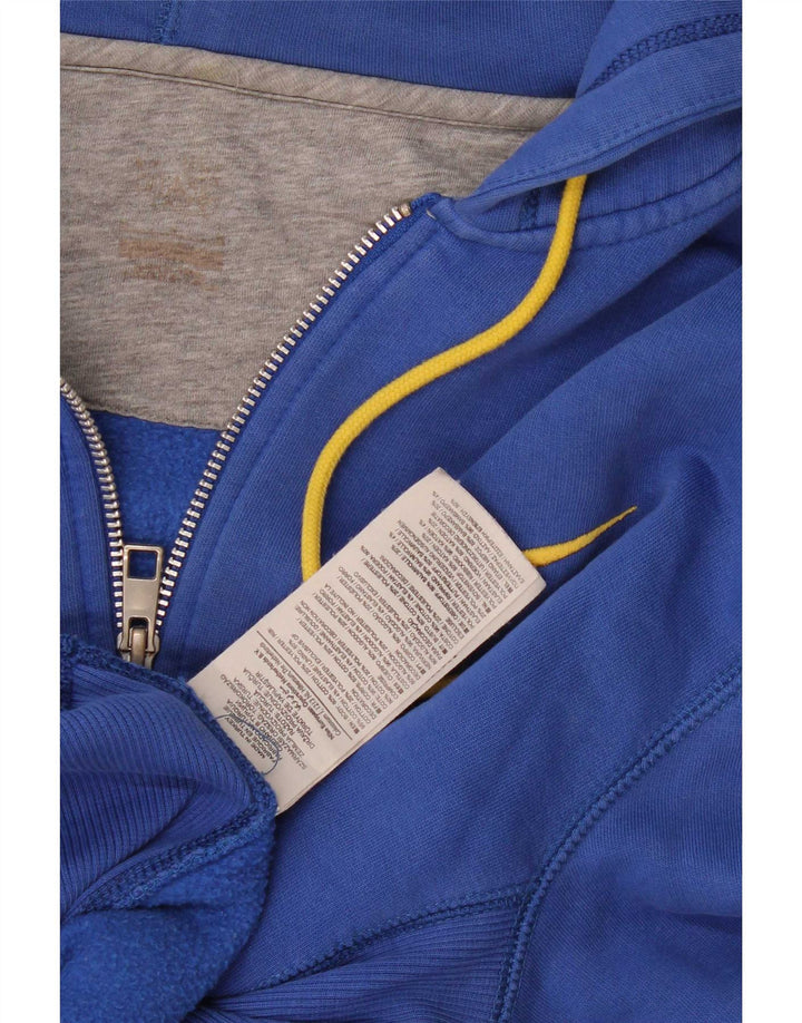 Felpa con cappuccio e zip Nike da uomo, grande, in cotone blu