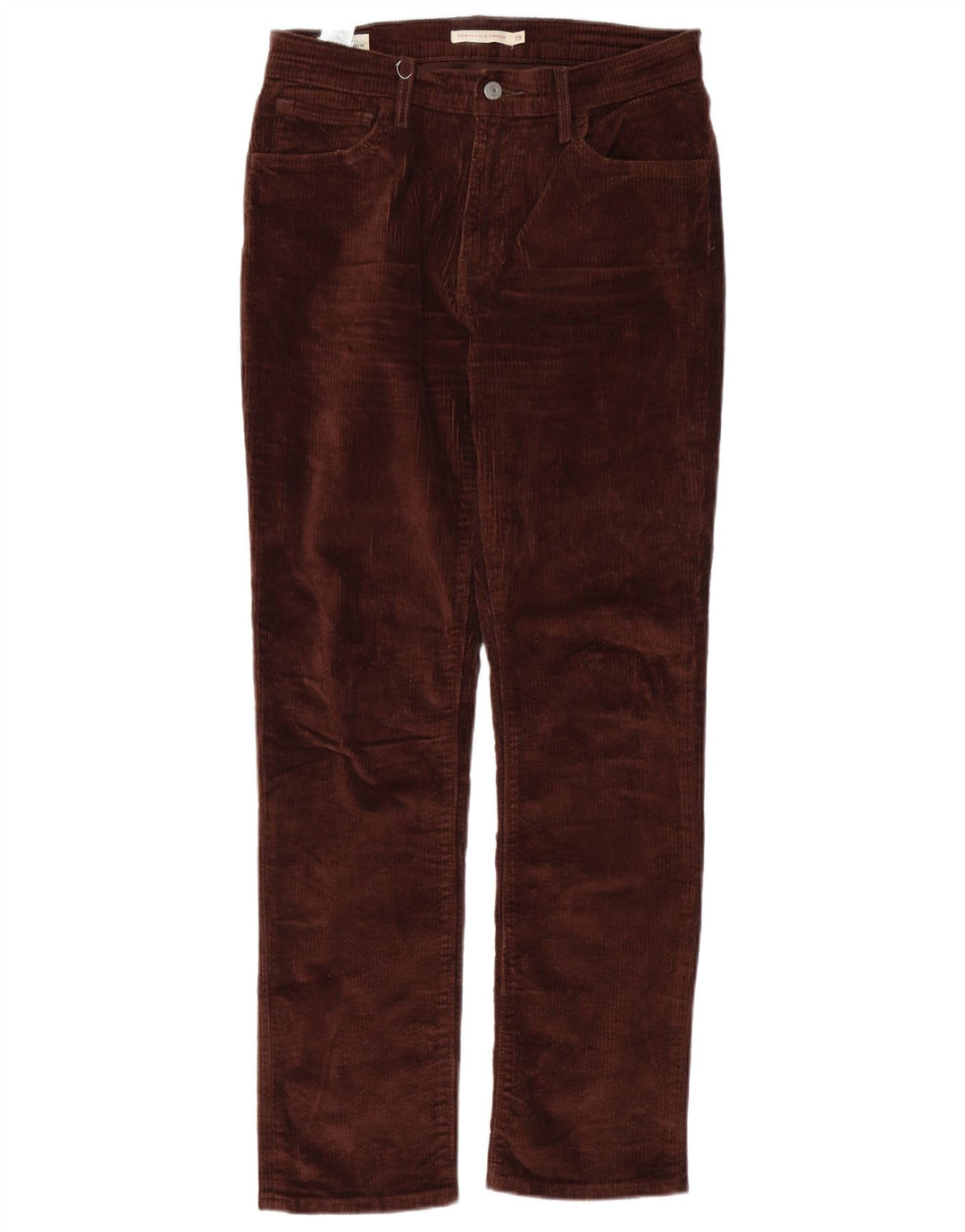 Pantaloni dritti in velluto a coste da donna LEVI'S W29 L30 cotone marrone