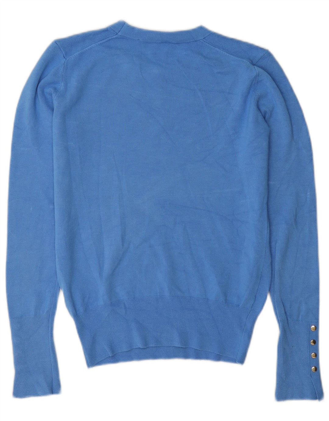 Maglione maglione girocollo da donna Zara UK 10 piccolo viscosa blu