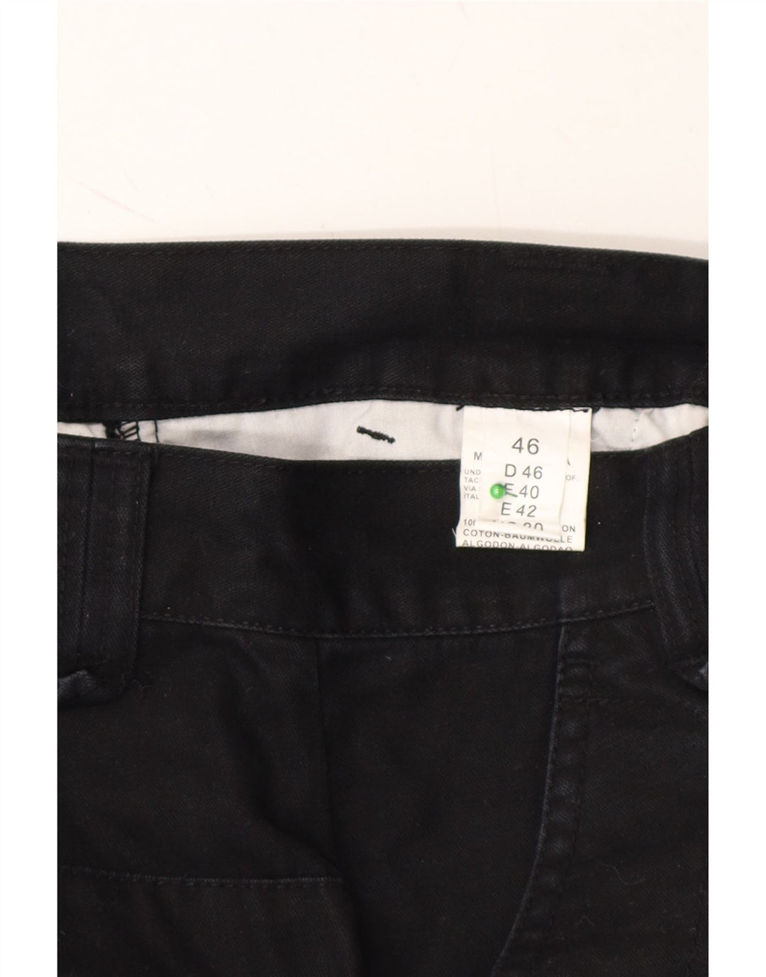 SERGIO TACCHINI Womens Straight Cargo Trousers IT 46 Large W32 L31 Black Vintage Sergio Tacchini and Second-Hand Sergio Tacchini from Messina Hembry 