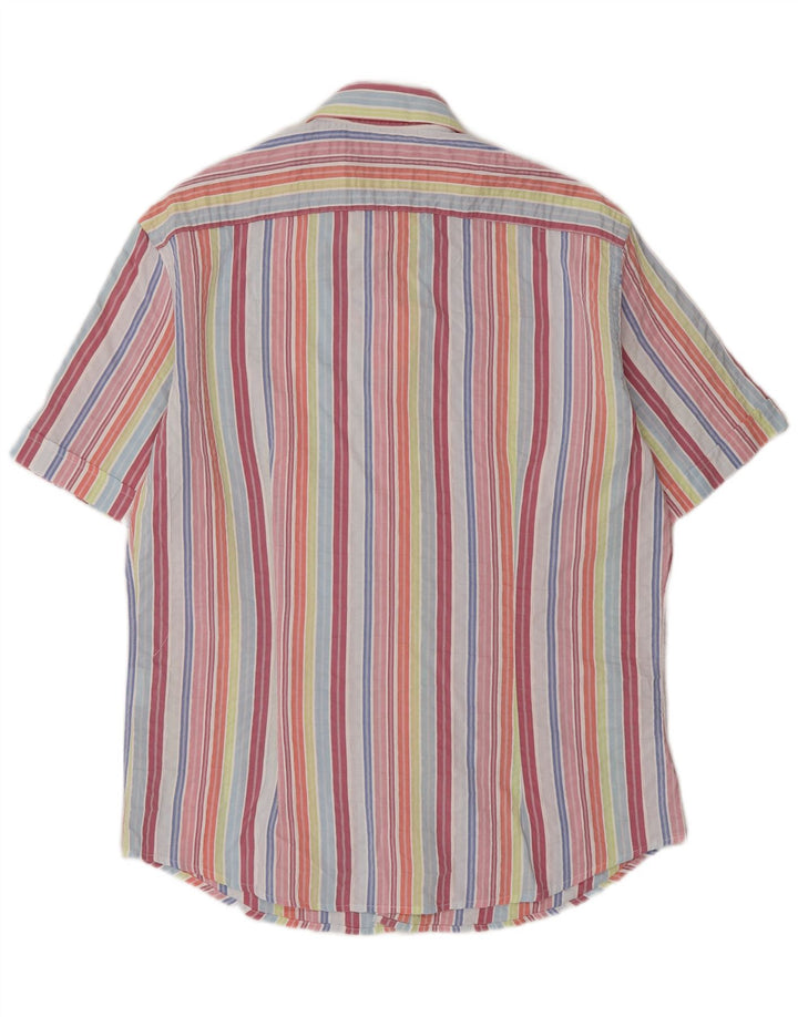 Camicia Trussardi Uomo Manica Corta Righe Grandi Multicolore