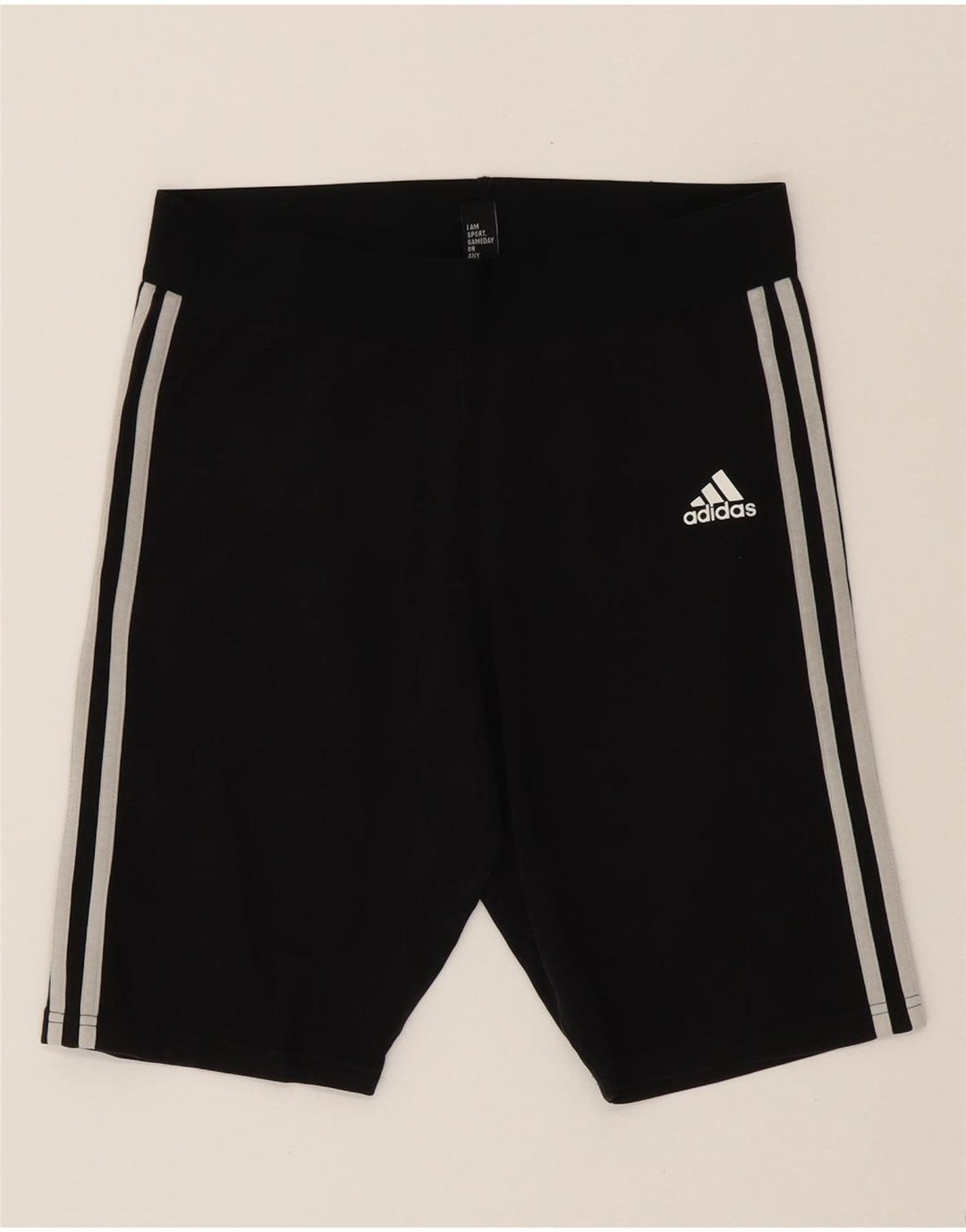 ADIDAS Womens Sport Shorts UK 16/18 Large  Black Polyester Vintage Adidas and Second-Hand Adidas from Messina Hembry 