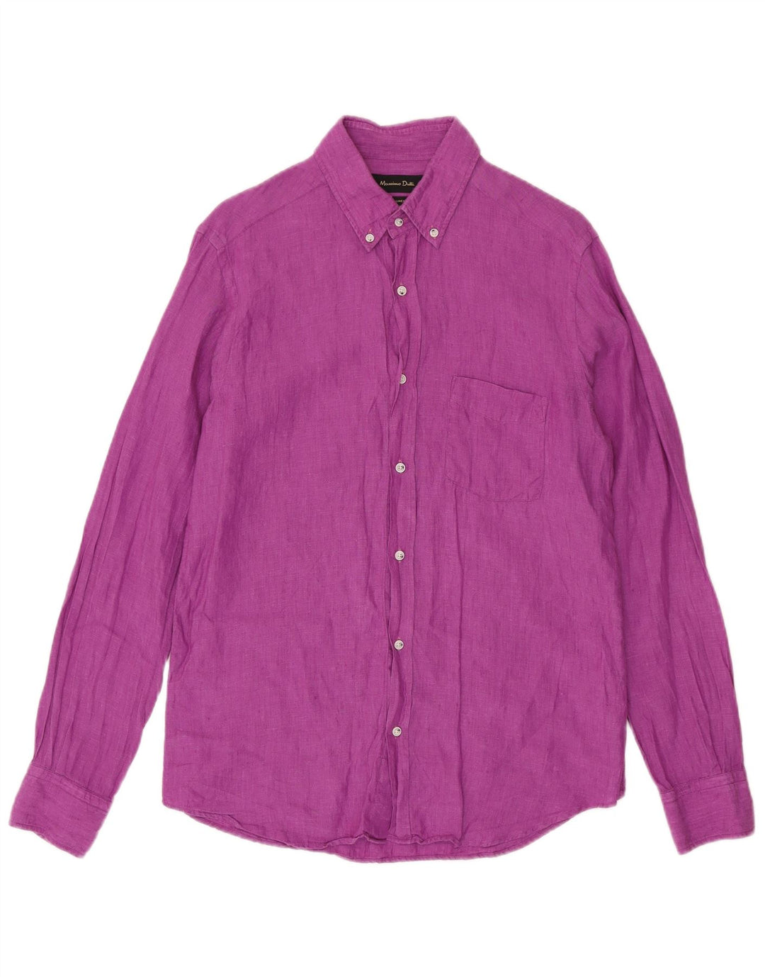Camicia da uomo Massimo Dutti Lino viola medio
