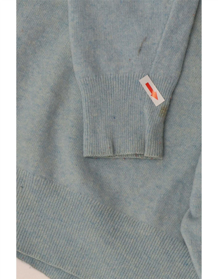 Maglione maglione girocollo da uomo Lacoste taglia 3 piccolo lana d'agnello blu