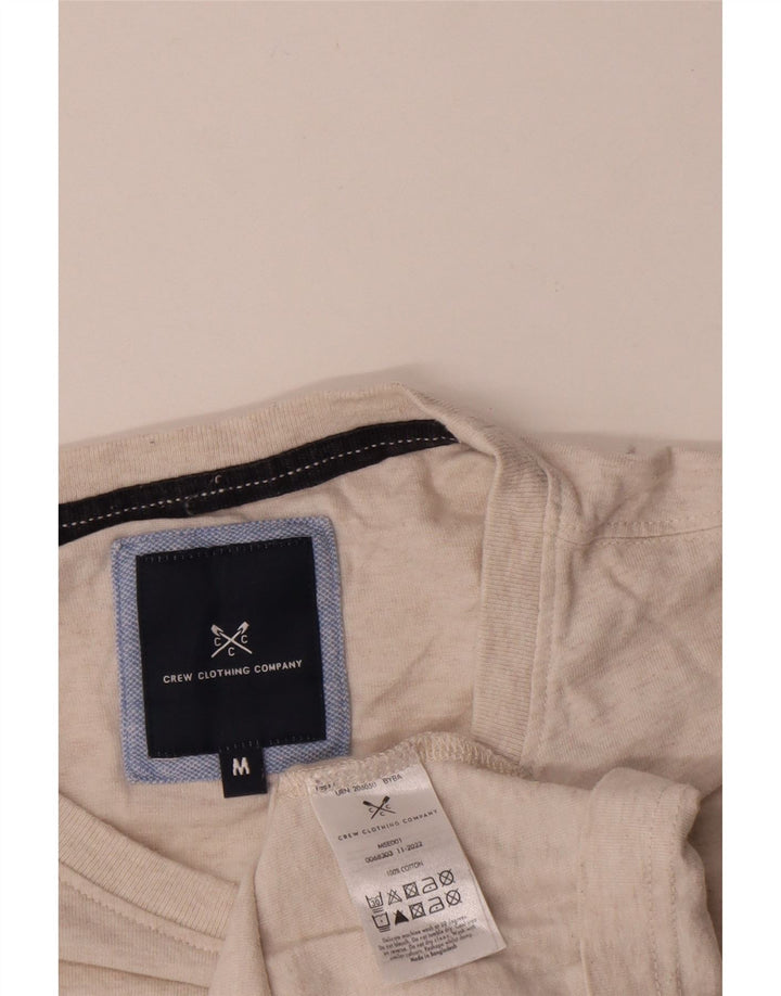 Crew Clothing T-shirt da uomo Top in cotone screziato beige medio