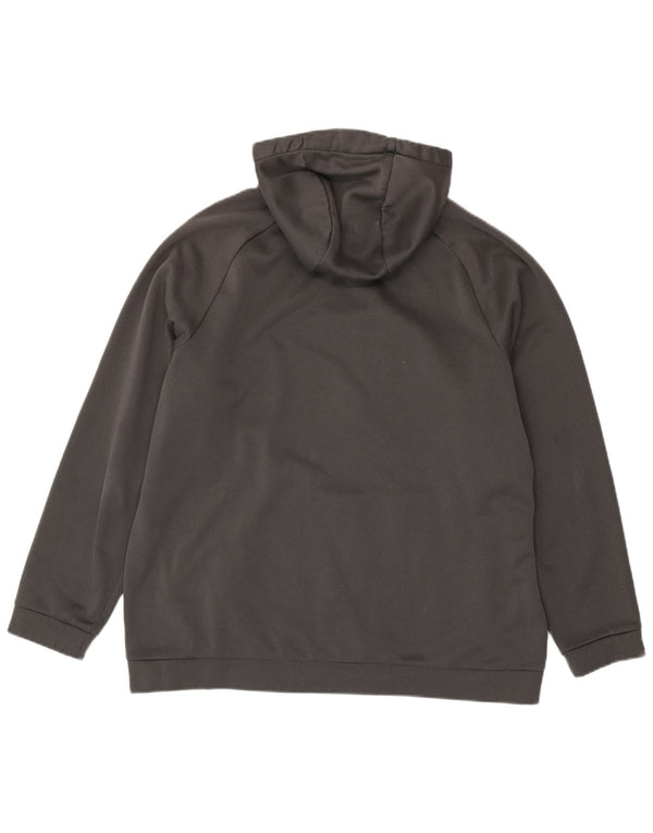 NIKE Felpa con cappuccio grafica Dri Fit da uomo XL Poliestere grigio