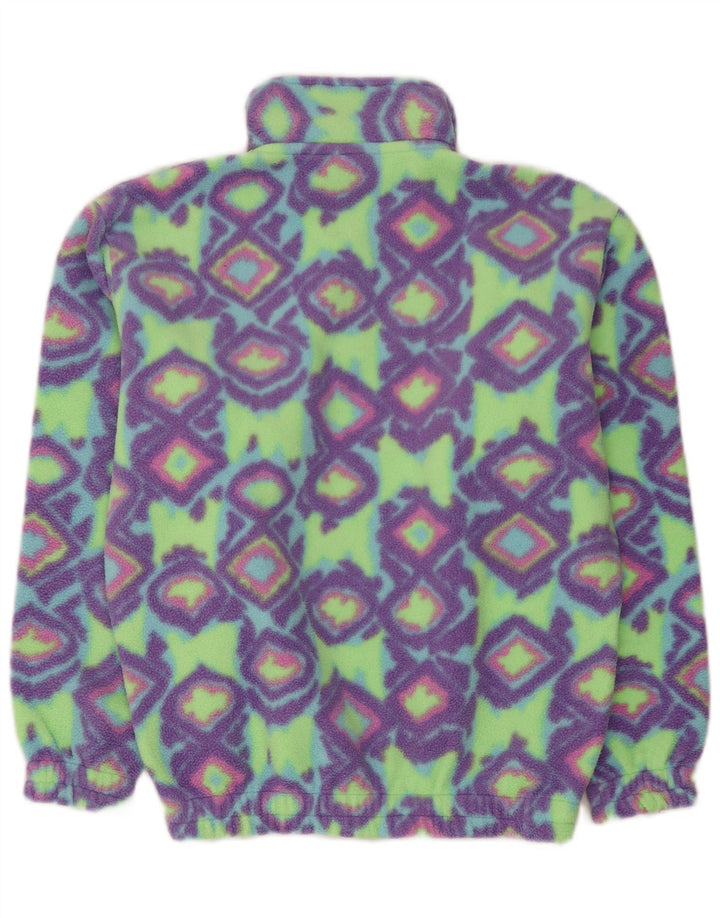 Maglione in pile Fila da bambino con bottoni e collo 13-14 anni in poliestere geometrico verde