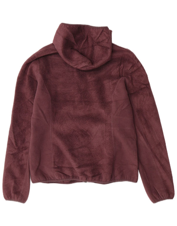 Giacca in pile con cappuccio da donna EDDIE BAUER UK 14 Poliestere bordeaux medio