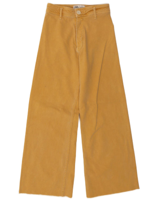 Jeans Zara da donna a gamba larga a vita alta The Marine EU 38 Small W28 L27 Giallo
