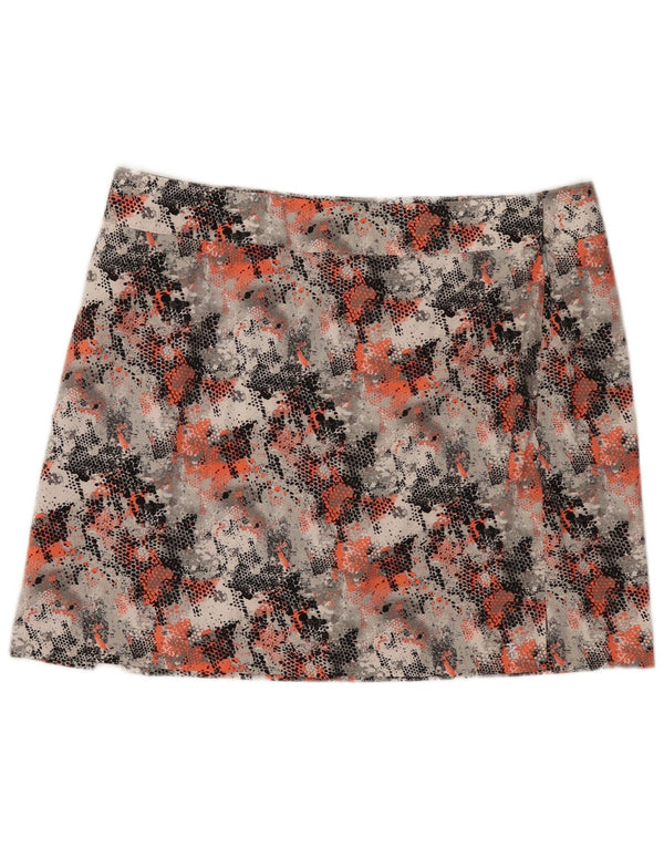 Minigonna da golf da donna Izod UK 16 grande W38 stampa animalier multicolore