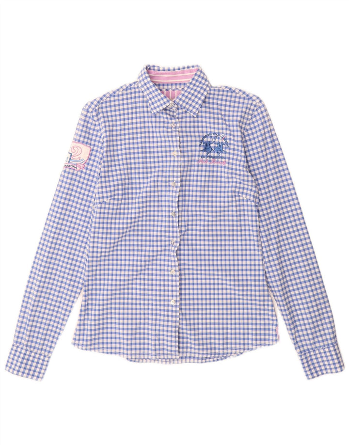 Camicia grafica da donna La Martina UK 12 a quadretti blu medio