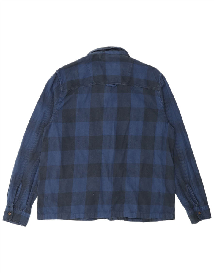 Camicia da uomo in flanella Superdry 2XL cotone a quadri blu navy