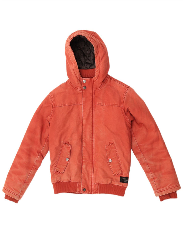 Giubbotto bomber con cappuccio da donna Quiksilver UK 12 medio rosso cotone