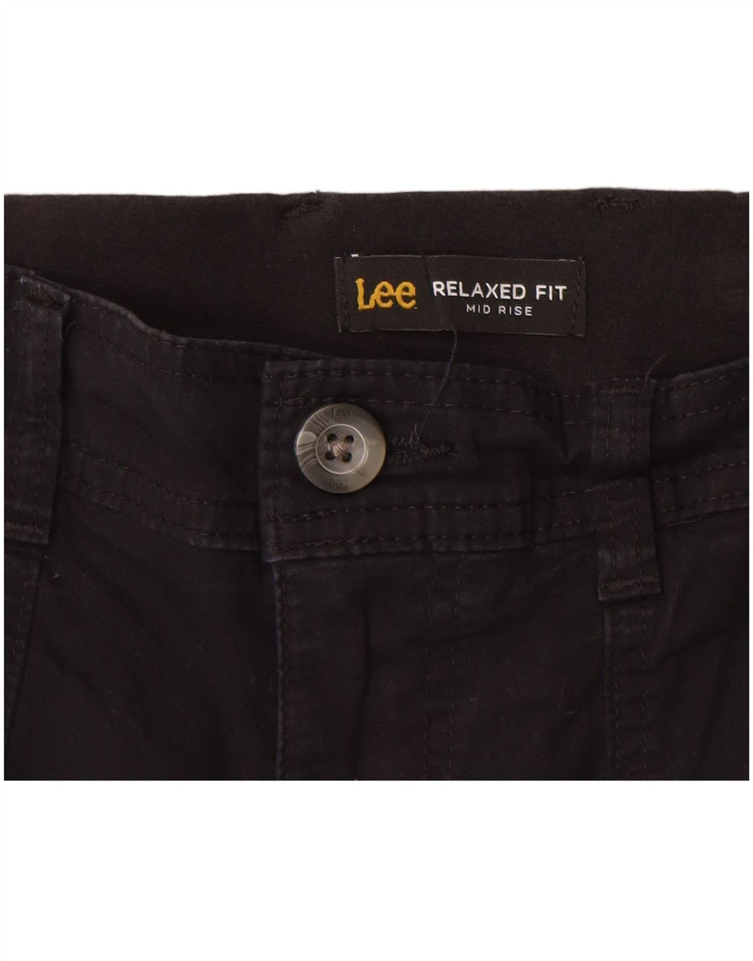 Pantaloncini cargo Lee da donna a vita media con vestibilità rilassata US 8 medi W30 cotone nero