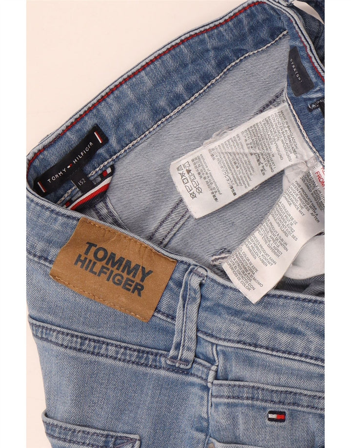Jeans dritti per ragazzi Tommy Hilfiger 12-13 anni in cotone blu