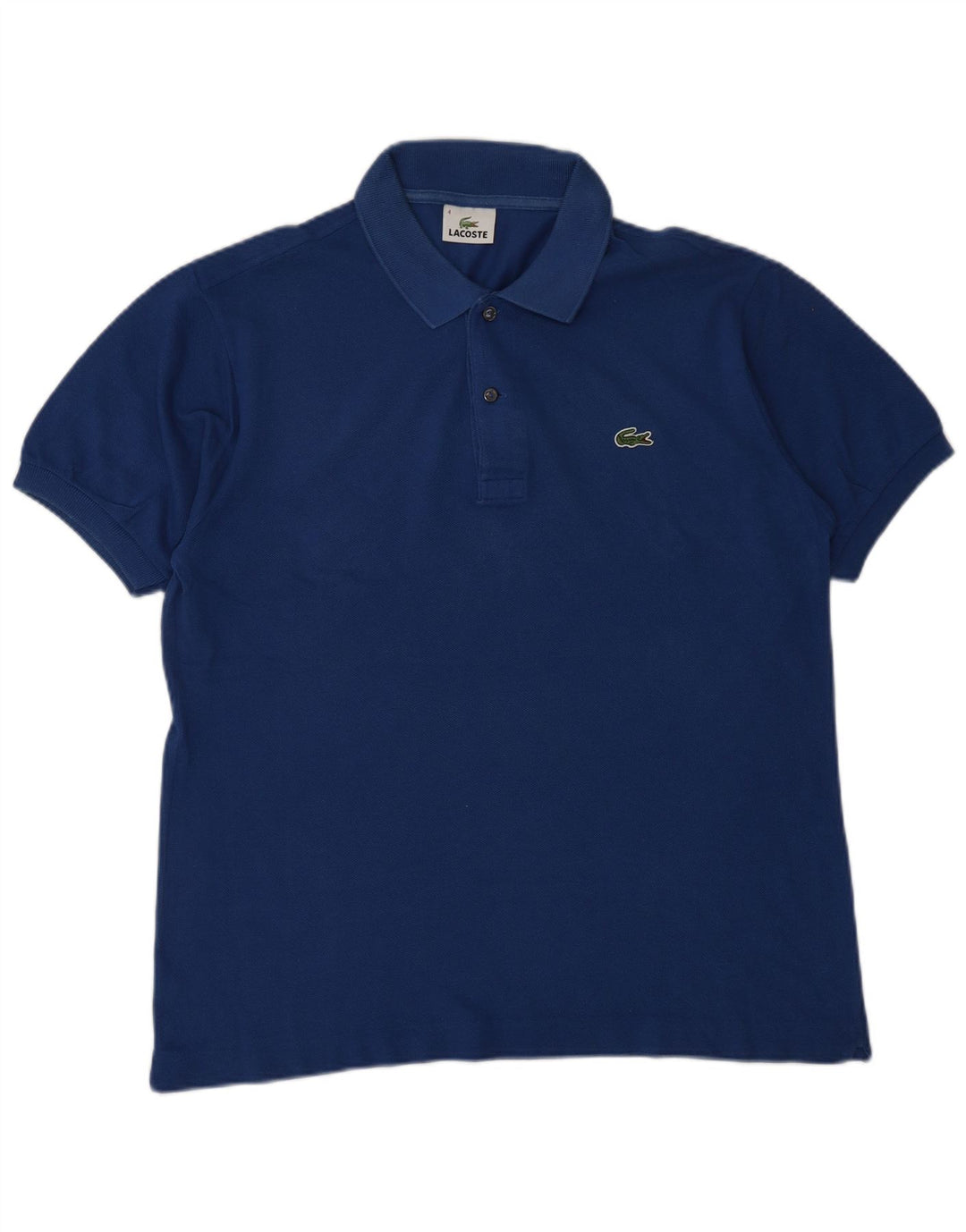 LACOSTE Mens Polo Shirt Size 4 Medium Blue Cotton