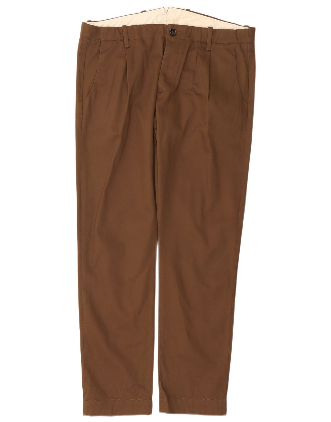 NINE AL MATTINO Pantaloni chino da uomo con pegging IT 48 Medio W32 L28 Marrone