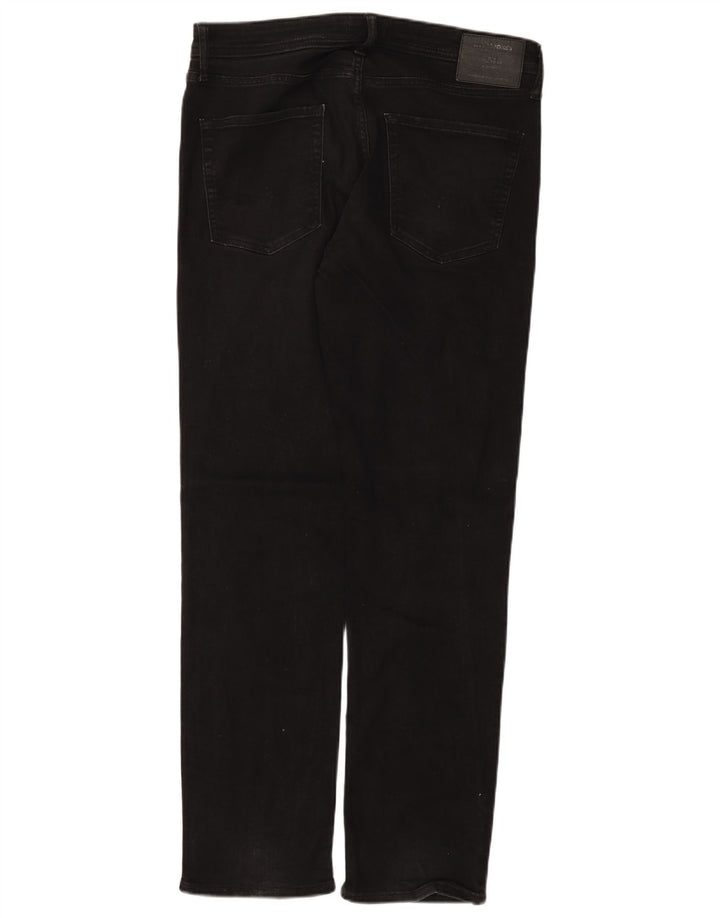 Jeans dritti da uomo Jack & Jones W34 L34 cotone nero