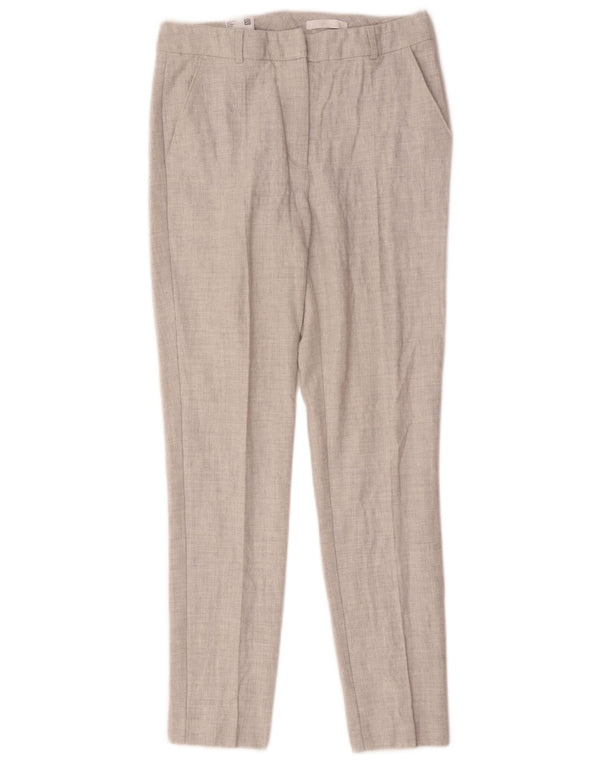 Pantaloni da abito slim da donna Hugo Boss UK 8 Small W28 L29 Grigio