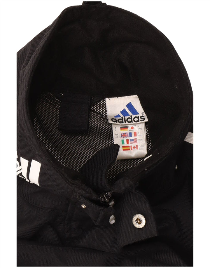 Giacca antipioggia Adidas Uomo Climashell con cappuccio UK 44/46 Large Nero Poliammide