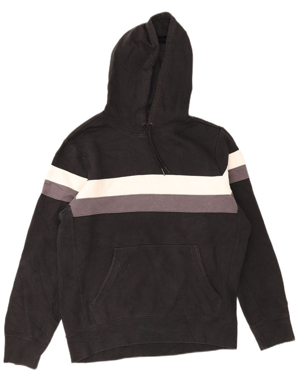 Felpa con cappuccio da uomo Nike, cotone color block medio nero