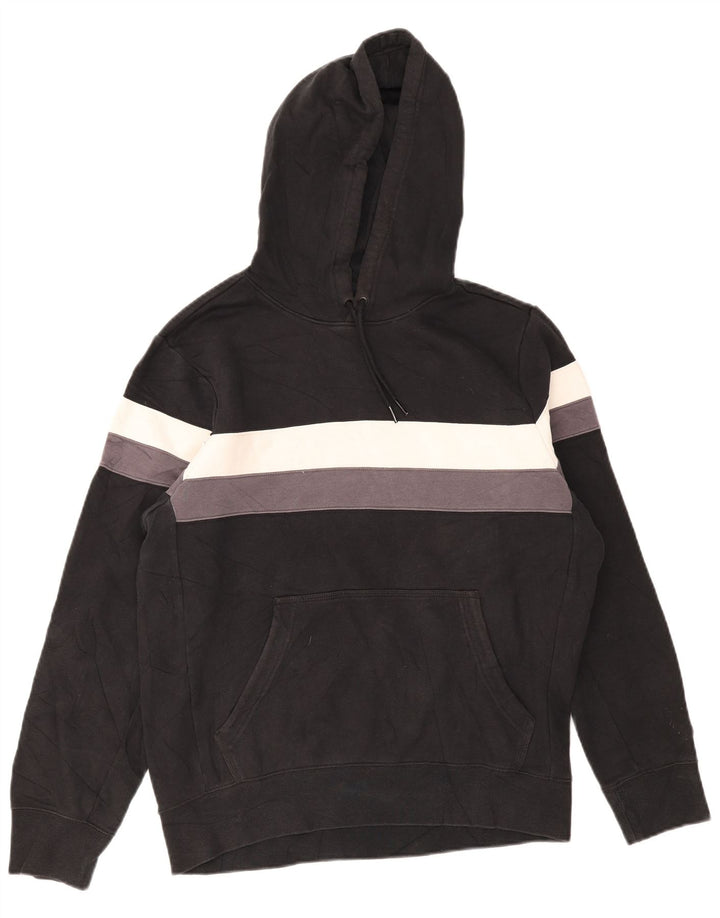 Felpa con cappuccio da uomo Nike, cotone color block medio nero