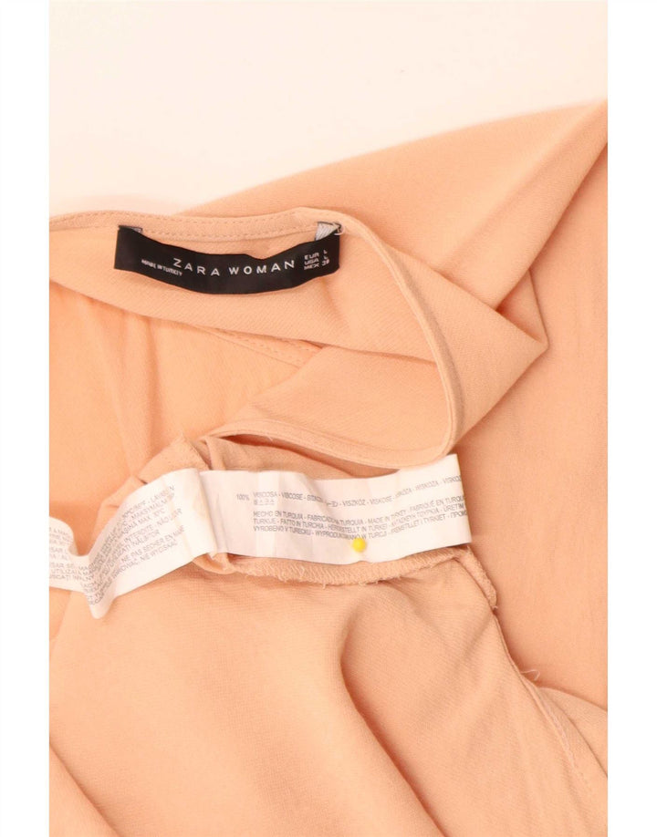 Top Blusa Donna Zara UK 16 Large Rosa Viscosa
